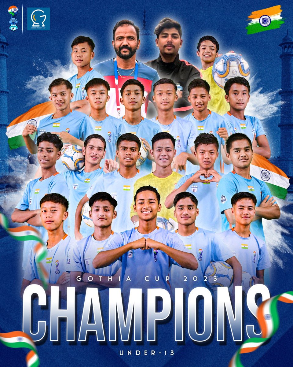 𝐖𝐎𝐑𝐋𝐃 𝐂𝐇𝐀𝐌𝐏𝐈𝐎𝐍! 🏆🔥🤩 Records broken, History made and the Indian Flag is held High. 🇮🇳 A massive feat and a statement in World Football as Minerva Academy emerges as Champions of #GothiaCup2023 beating Brazilian side Ordin FC by a 3-1 margin in the Final!!