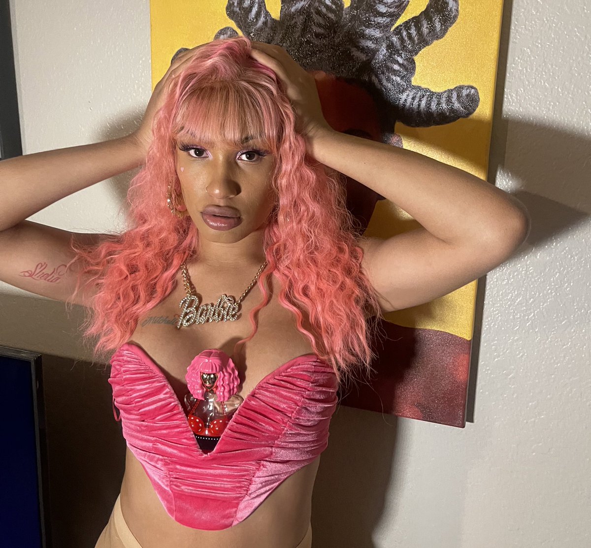 MytchiiQ's tweet photo. My Inspo For The #BarbieTheMovie Premiere @NICKIMINAJ #BarbieWorld https://t.co/fLyAOtZp3x