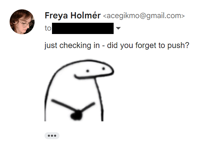 FreyaHolmer's tweet photo. I figured out how to get tone across in emails https://t.co/4Vb5PwCtid
