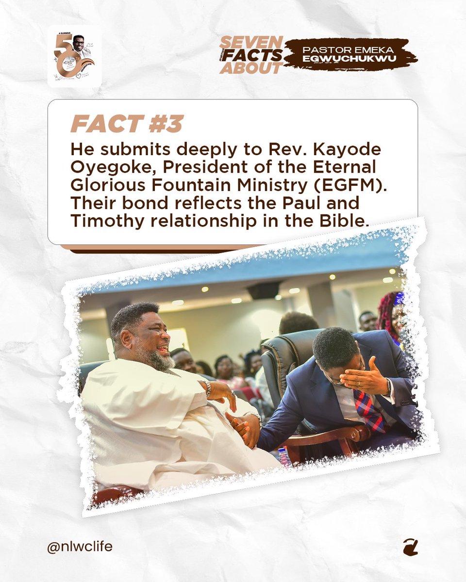 nlwclife's tweet photo. 7 QUICK (YET RIVETING) FACTS ABOUT PASTOR EMEKA EGWUCHUKWU

We are super-excited!

Our Daddy's Glorious Jubilee is almost here!

Daddy Egwuchukwu has been an exemplary father and pastor. Thus, we are excited to share these seven quick and interesting facts about him.

Enjoy! https://t.co/2QMjy9PtbD