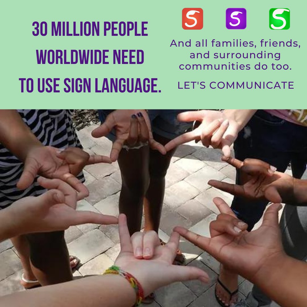 GraceSignsApps's tweet photo. 30 million people worldwide NEED to use sign language every day. Let's communicate! Visit https://t.co/G6PAQVJSW4 to learn more information today.
#gracesigns #signing #ASL #signlanguage #freeapp #GraceSigns #americansignlanguage #disabilities #speechimpaired #hearingimpaired https://t.co/HP1fPLRSQ2