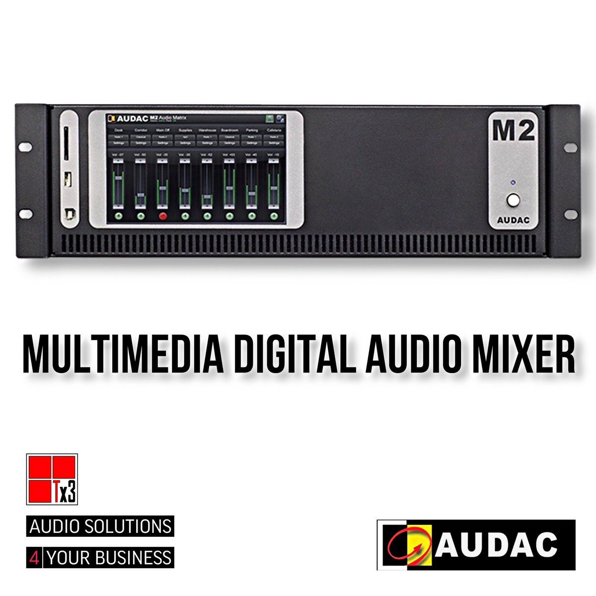 tx3_av's tweet photo. AUDAC M2 Network control audio processor 

Offering a truly polyvalent solution for commercial and industrial applications, with the flexibility of a multi-zone router. 

#M2 #audio #vasteinstallatie #Tx3 #AUDAC https://t.co/y9ZpOuIeAu