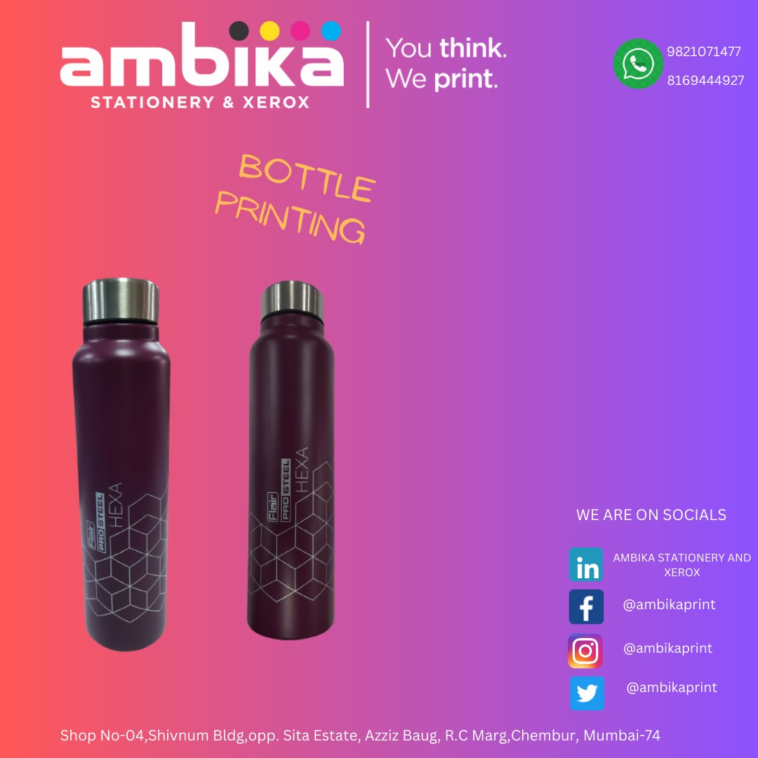 ambikaprint04's tweet photo. #AMBIKASTATIONERYANDXEROX #BOTTLEPRINT https://t.co/oAkvCyywYy