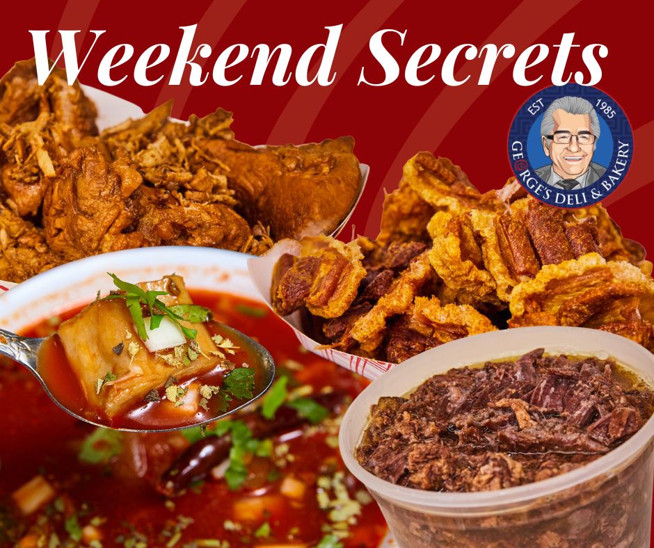 georges_market's tweet photo. Discover our exclusive Meat Department offerings that will tantalize your taste buds! Treat yourself to the rich flavors of menudo soup, tender barbacoa, juicy carnitas, and crunchy pork rinds with meat. But remember, it's a weekend affair, so don't miss out! https://t.co/mZEx6nv6JP