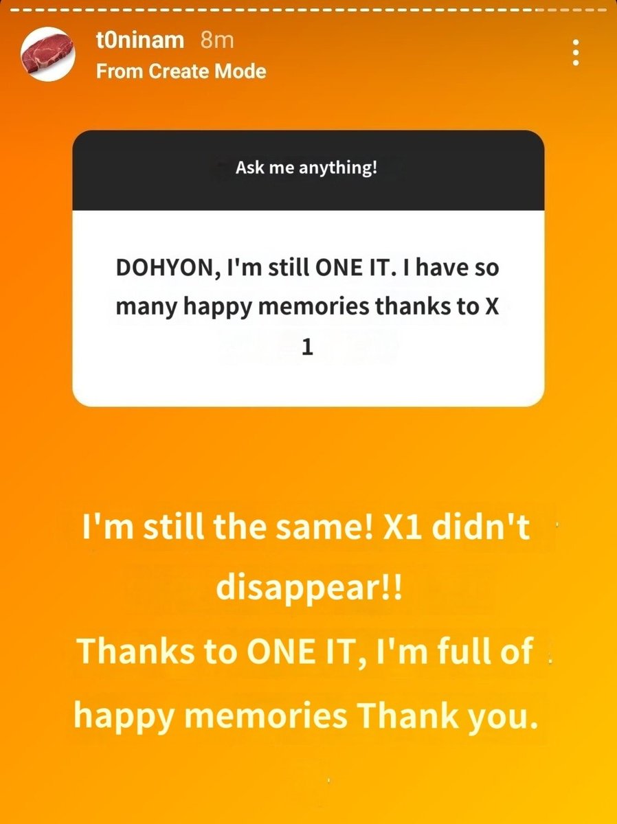 zhouxxxxxxxx's tweet photo. Why are you crying ? 

The reason: 
Dohyon 230722

I'm still the same! X1 didn't disappear!! Thanks to ONE IT, I'm full of happy memories Thank you. 

😭😭 https://t.co/bvHKOFNHYZ
