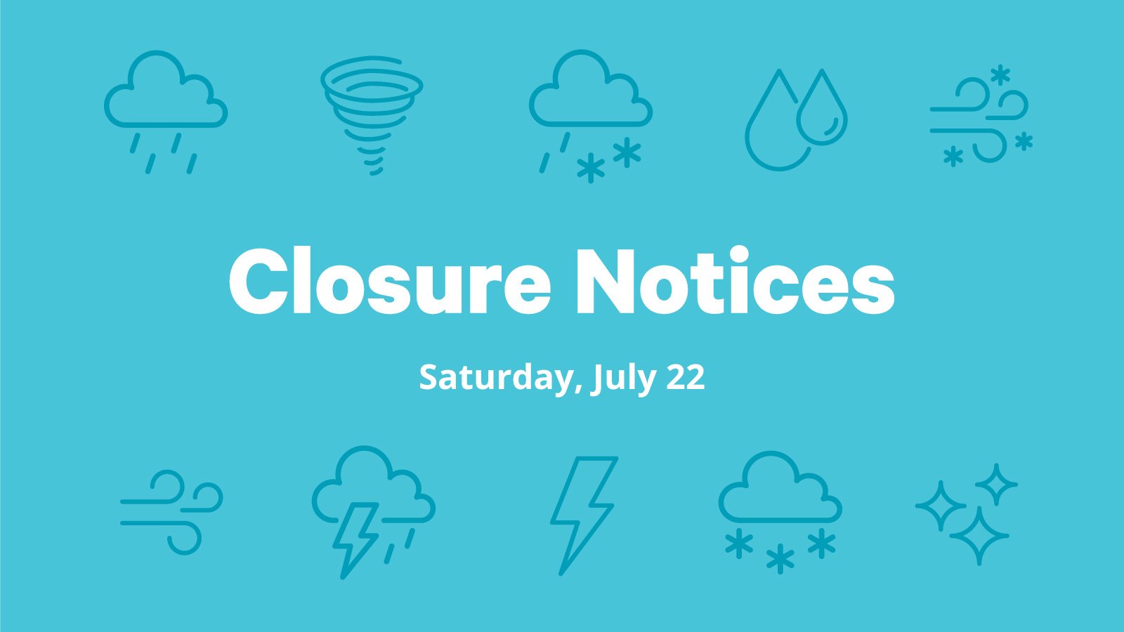 Halifax Public Libraries on Twitter "Closure notices for Saturday