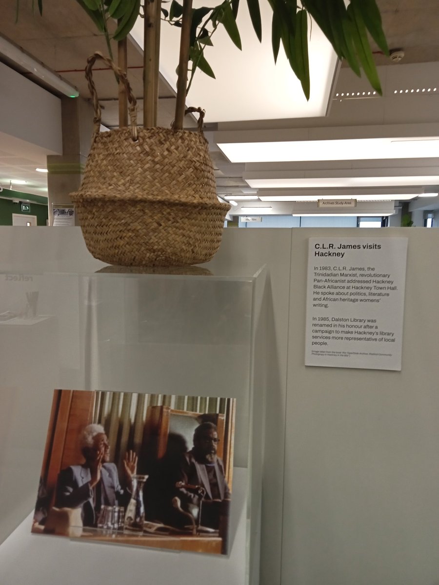 susorunge's tweet photo. Spent a happy morning touring the Hackney Archives today at the Dalston CLR James Library.  Huge thanks to the  amazing staff there ...and yes that is CLR James sitting in our Council Chamber 😊 https://t.co/lNiXdzaeTn