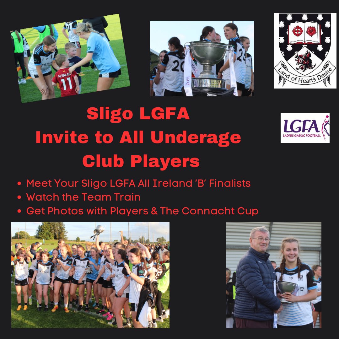 Come on Sligo - let’s get behind our All Ireland Minor ‘B’ Finalists - meet the team &amp; get photos 🏁⚪️⚫️ <a href="/ZuCarIreland/">ZuCar</a>