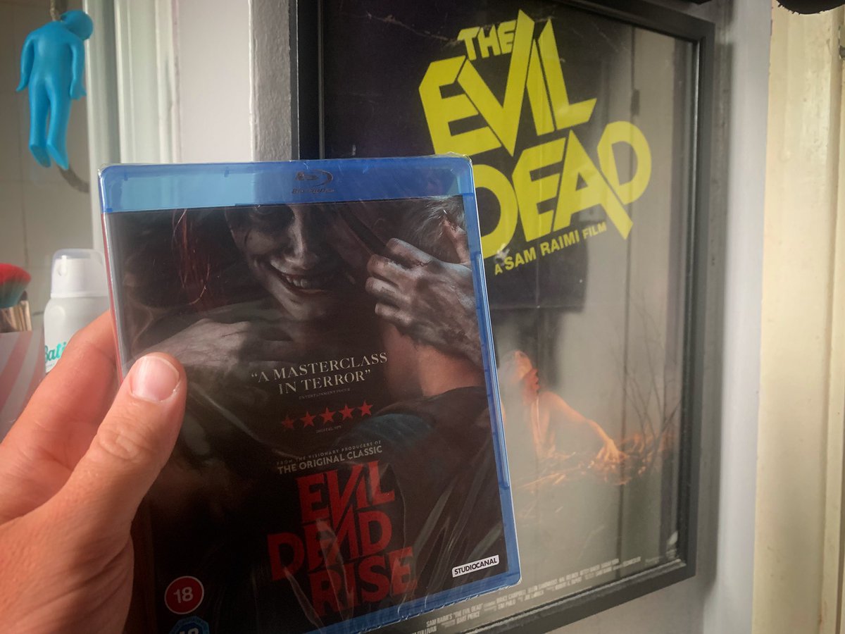 jasonimpey's tweet photo. Huge thanks to @ScreamHorrorMag for this awesome prize, will always be a special movie to me & @Rachel4118 after proposing at the end credits of this! #evildeadrise #bluray #screammagazine #horrorfilm #prize https://t.co/JJpCtl2ec2