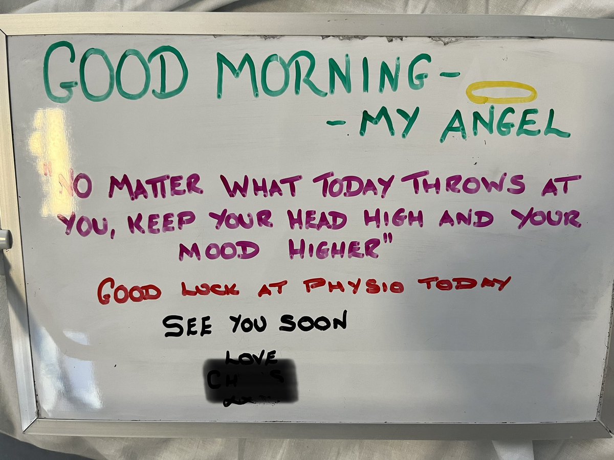 These whiteboards say it better than I ever could. The reason we put our all into rehab is for these #rehablegends ❤️ featuring CJ 🐧