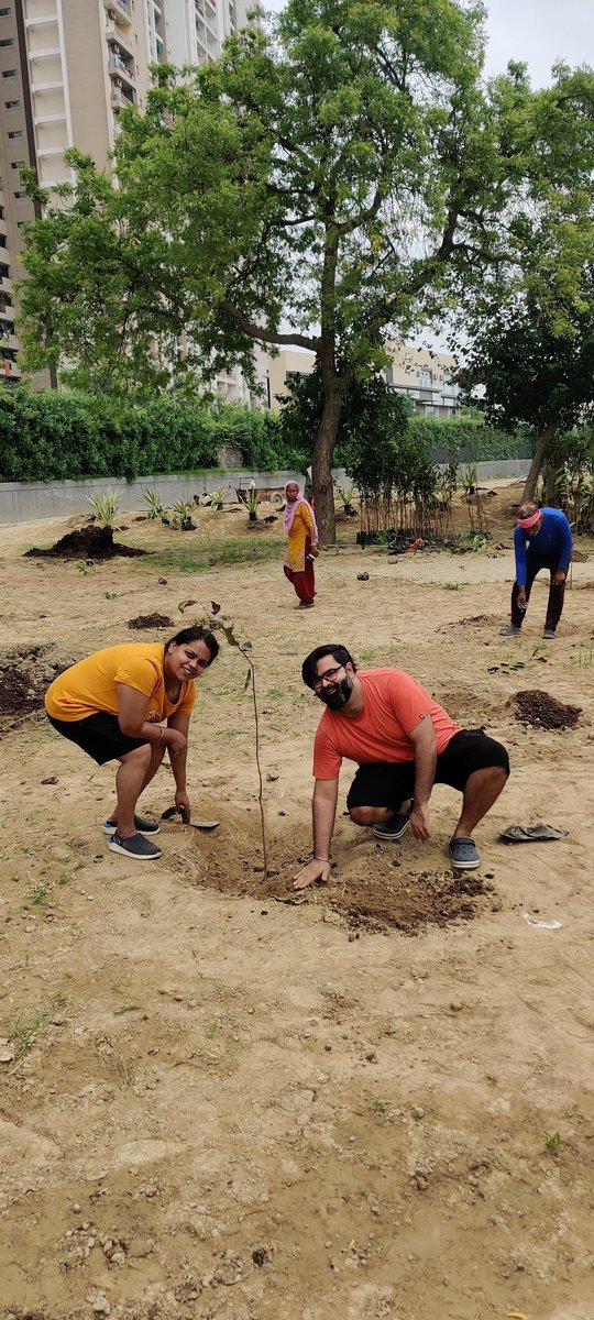 Bhitey's tweet photo. Felt so good after planting 11 trees near our house today. Thanks to @noida_authority for arranging this drive. 

#TreePlantation #GoGreen #SaveEarth #treeplantationdrive https://t.co/mCnqtviSSV