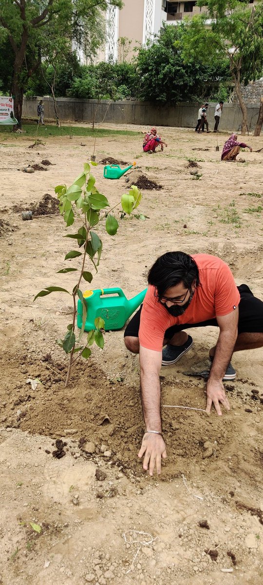 Bhitey's tweet photo. Felt so good after planting 11 trees near our house today. Thanks to @noida_authority for arranging this drive. 

#TreePlantation #GoGreen #SaveEarth #treeplantationdrive https://t.co/mCnqtviSSV