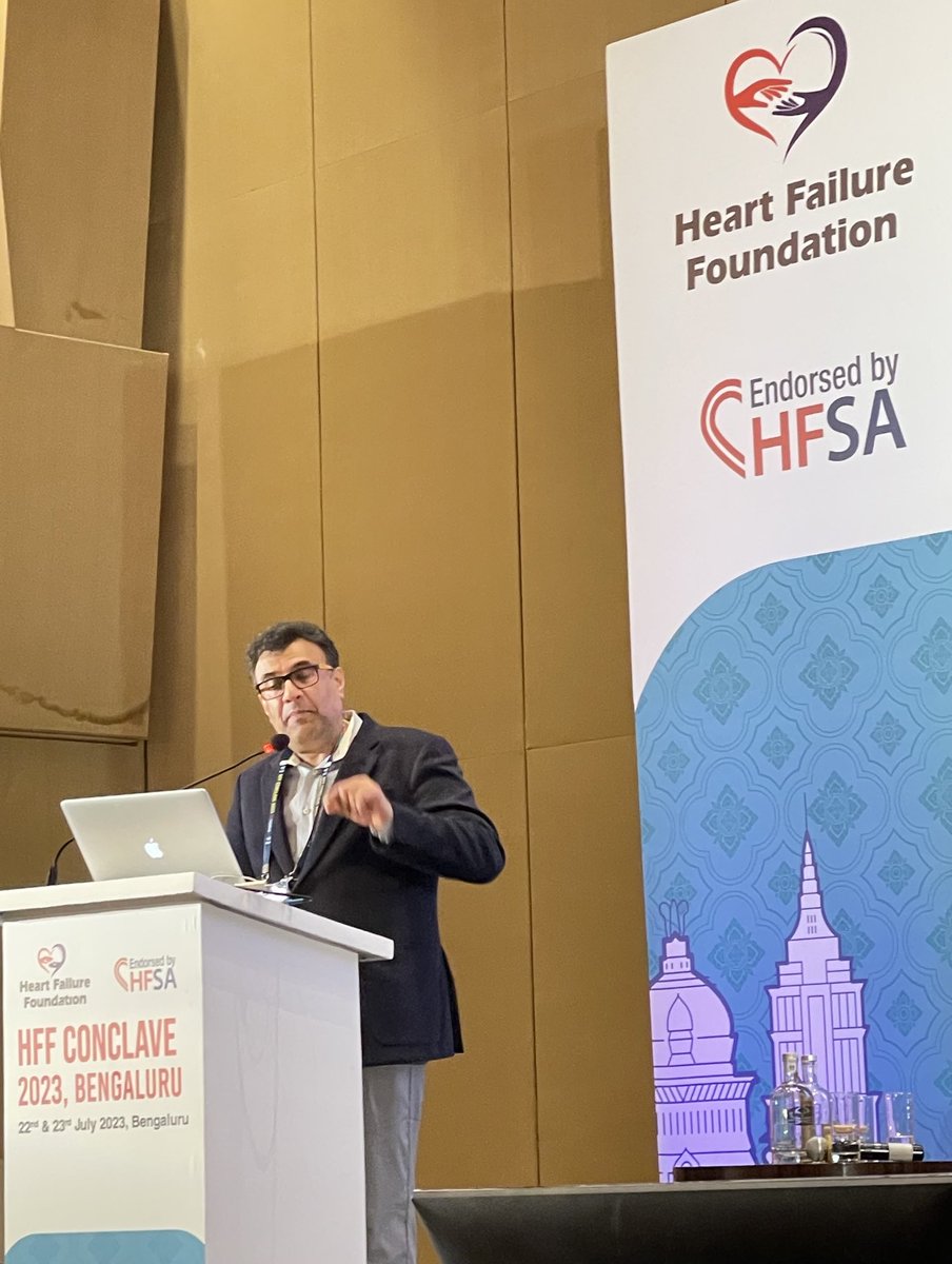 rcstarling's tweet image. @HFSA @MRMehraMD presents framework to treat at CAV at HHF Bangalore joined by @hfdocbhimaraj