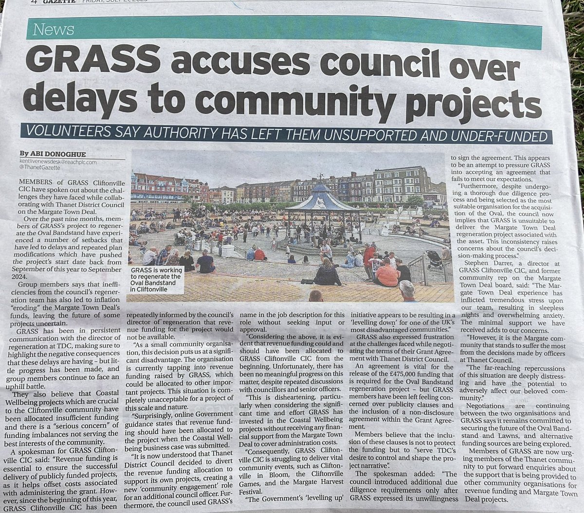 Community in turmoil - ‘Stress, anxiety and sleepless nights’ our experience to date of a broken- Margate Town Deal - no support, no help , no funding - LEVELLING DOWN NOT UP #margate #cliftonville #thanet #levellingdown #levellingup #brokensystem