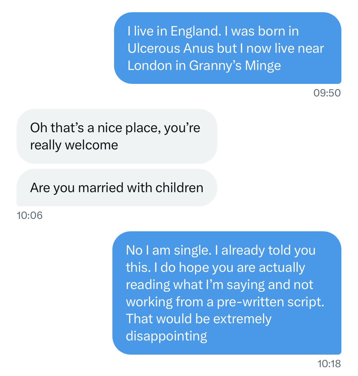 deathtospinach's tweet photo. I’ve always found @TomCruise a strange little fella and often wondered what he’s like in his private life, so imagine my joy when he slid into my DMs smooth as a smooth thing

I was extremely disappointed though

Dull. As. Ditchwater.

His mission was most definitely impossible https://t.co/A13vxXRecM