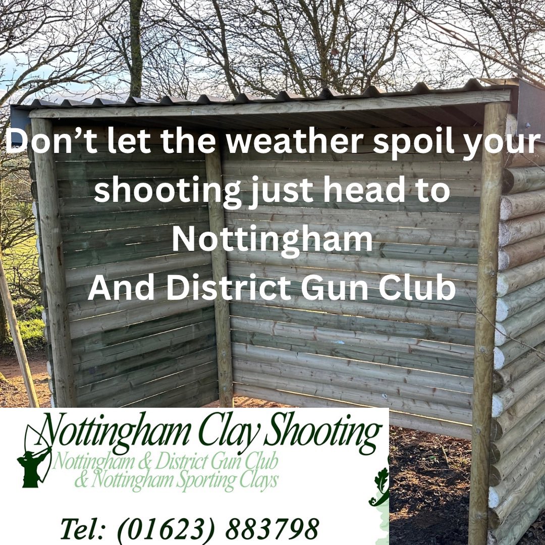 Wanting to have some fun break some clays and keep out of the rain.
Don’t worry we have got you covered at Nottingham And District Gun Club.