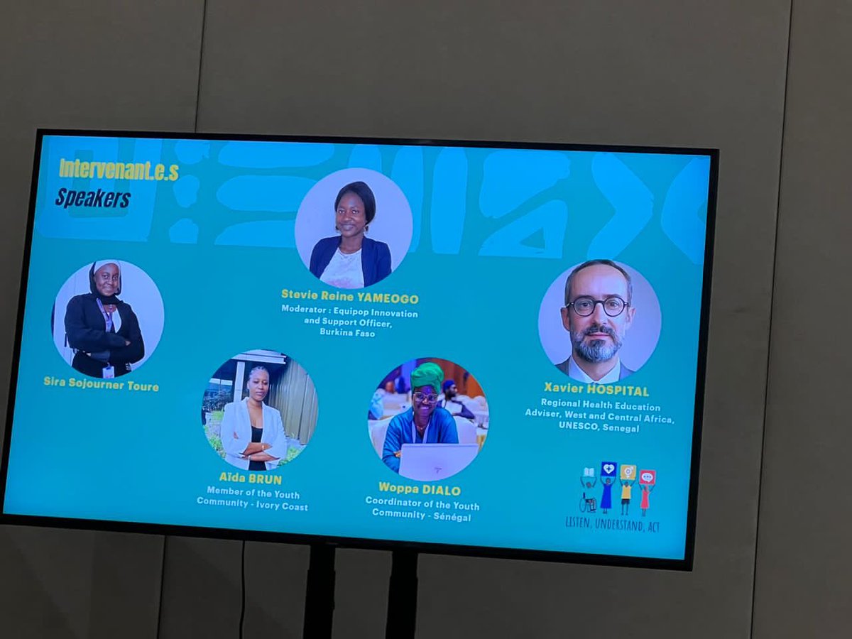 woppa_diallo's tweet photo. Panel suivi de l’engagement EIC par la communauté des jeunes de AOC.
Un honneur pour moi d’avoir pu partager faire des propositions de suivi au niveau organisationnel 
#WD2023 
#DSSR #santeados
@UNESCO_Dakar @GEMReport @Equipop_Ong @UNGEI @EquitasIntl @AmfeSenegal https://t.co/hPsJUEp8cH