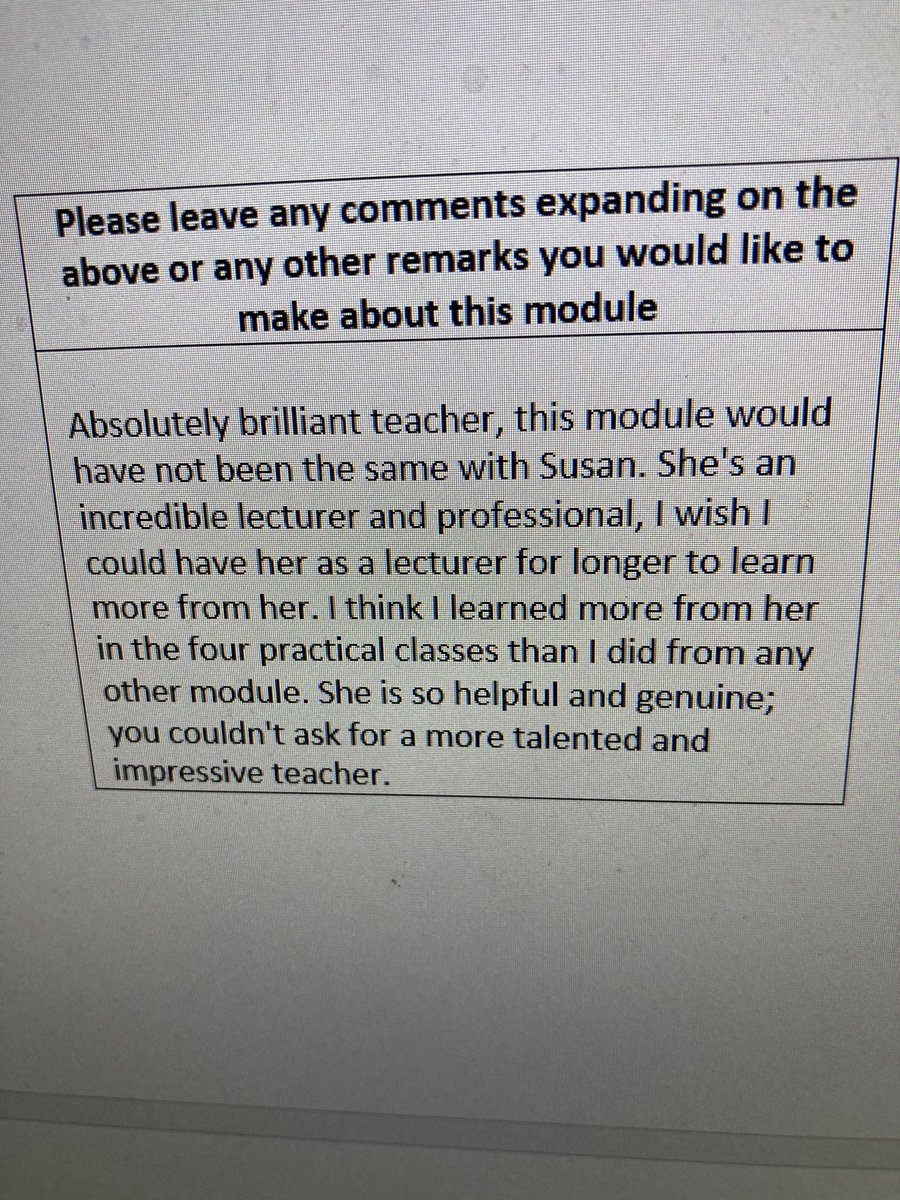susanlawlor1's tweet image. I’d like to say a huge thank you to all of my wonderful students and their unbelievable feedback of my lectures in my Masters degree program in Psychotherapy and Counselling with just a brief snippet noted here.I am beyond humbled and honoured to work with you all @ICHAS_College