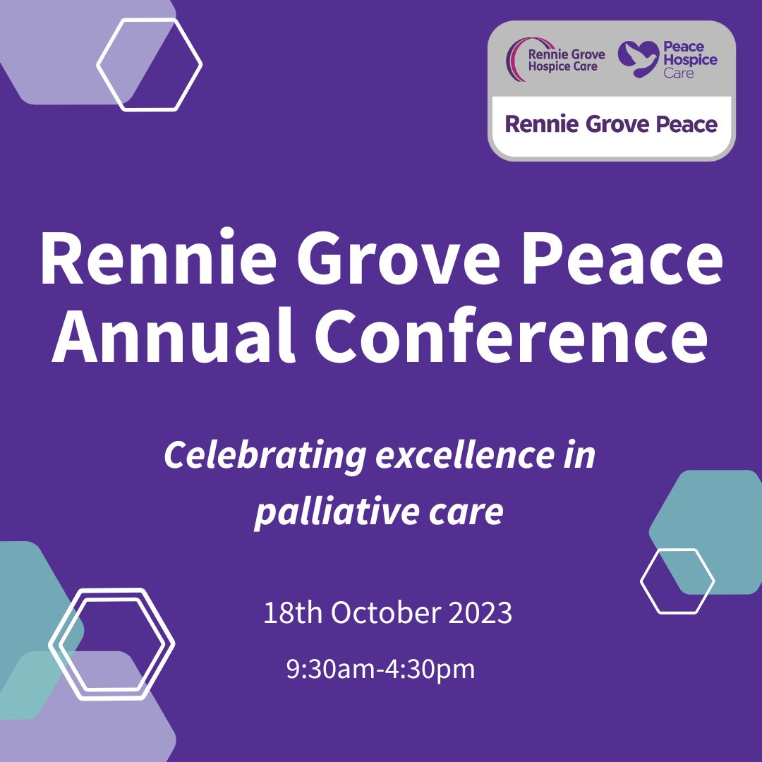 We're delighted to announce the return of our annual conference. Building on the success of our previous 26 annual conferences, this will be our first since the merge between Rennie Grove and Peace Hospice Care. Read more and book your tickets: renniegrovepeace.org/for-healthcare… #rgpconf