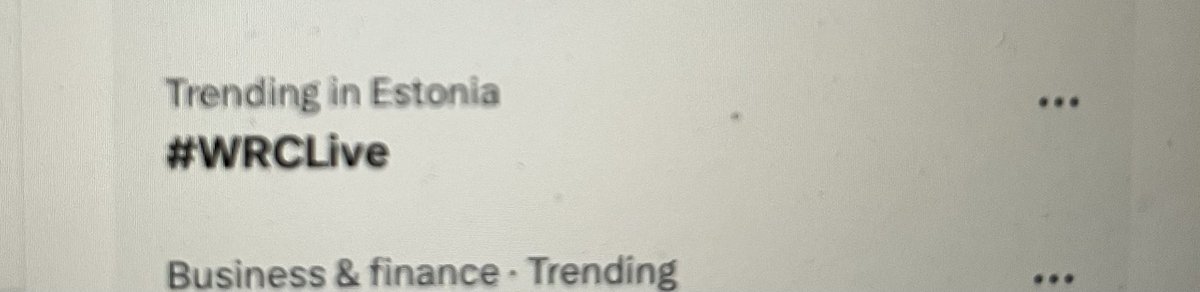 Becsywecsy's tweet photo. #WRCLive hashtag trending here in Estonia. 

Wonder why? Is there a rally on or something? 😝😹 https://t.co/CHQR8SzWBs