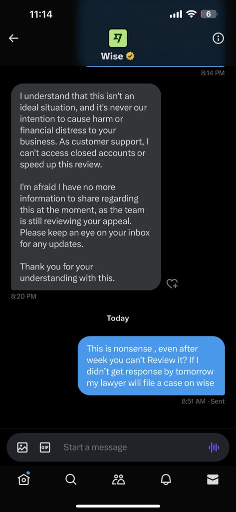 <a href="/Wise/">Wise</a> <a href="/BurgerKingBR/">Burger King BR 🔥</a> <a href="/BurgerKing/">Burger King</a> Thats what you get for no reason wise holded my 85,000$ and after week no response, no account opening no refund. Now last option is to go to courts to get my momey back.