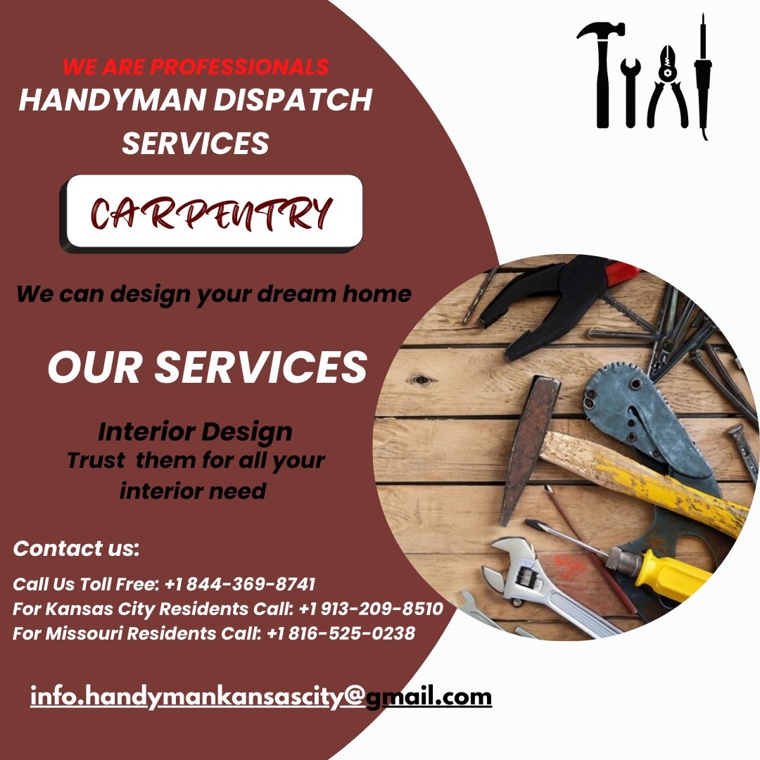 Handyman_Kansas's tweet image. 📞 : +1 913-209-8510
🌎 : handyman-kansascity.com
📥 : Email: info.handymankansascity@gmail.com
.
.
.
#handymanservices#homerepairs#fixitright #skilledcraftsmanship#trustedhandymanworkers#reliableservice #UpgradeYourSpace#Handymansolutions#RenovationExperts #fixitall