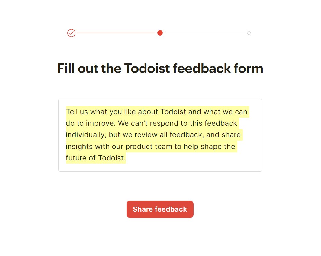 apweg's tweet photo. @todoist @OJStilo Hahahaha @todoist. I just tried your form and it's broken - the text field doesn't allow me to edit the text... I thought you were way better at collecting &amp; acting on feedback. https://t.co/pfwLAUNu1X