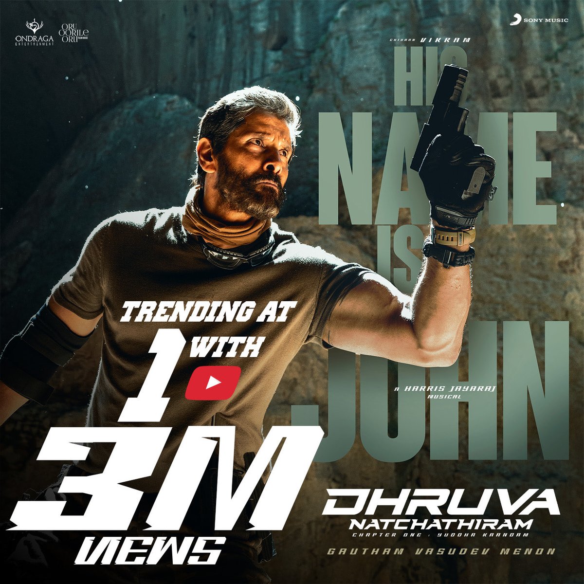 TheCinedna's tweet photo. UP ON CHARTS 🔥
The chart-buster #HisNameIsJohn 👑
➡️ https://t.co/1cSqK82Goo
#ChiyaanVikram @chiyaan @Jharrisjayaraj @menongautham @OndragaEnt @oruoorileoru #Paaldabba @SonyMusicSouth
#DNSecondSingle #DhruvaNatchathiram https://t.co/YYi9verdBH
