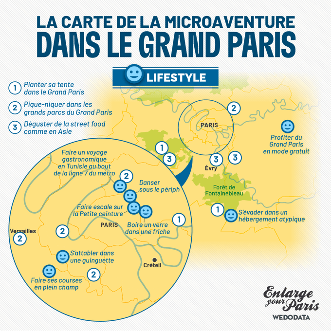 Plus besoin de partir loin avec la carte de la microaventure conçue par <a href="/EYParis/">Enlarge your Paris</a> et @we_do_data enlargeyourparis.fr/balades/microa…