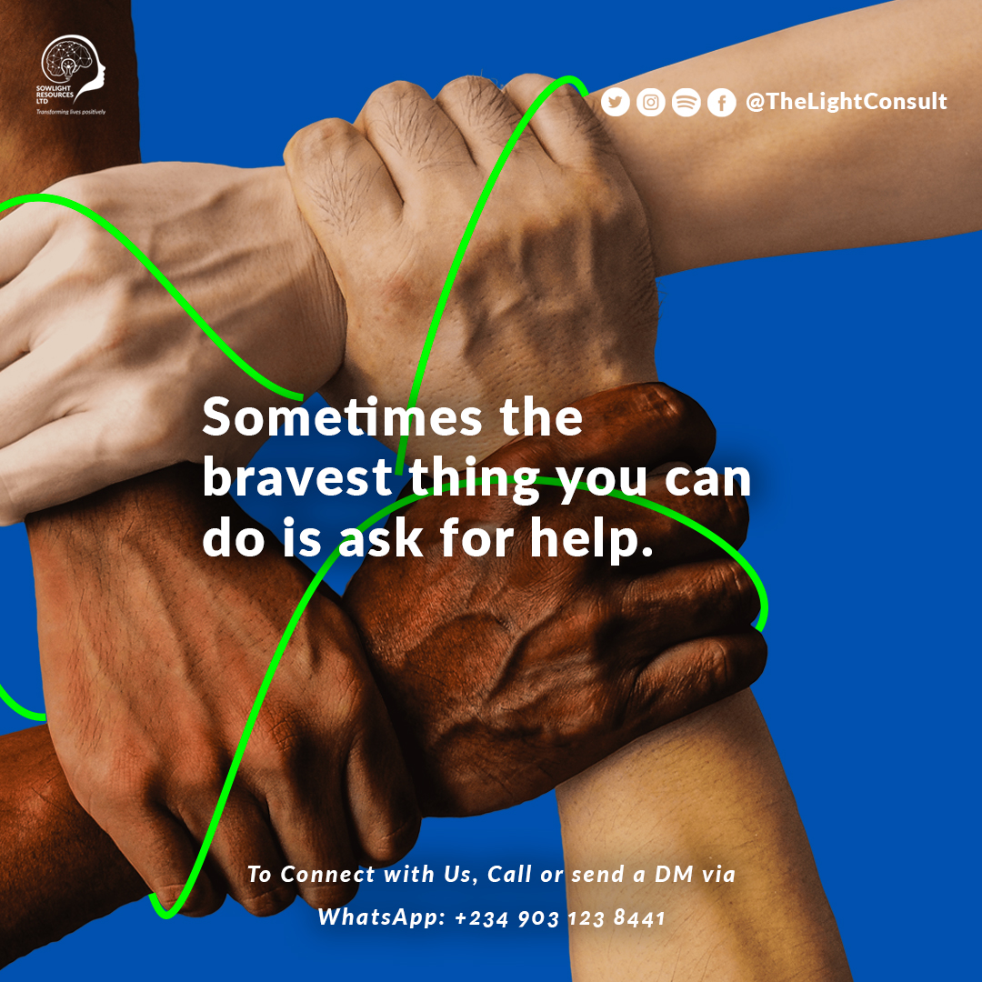 Your support network should include a therapist. Not just for cure but also for sustenance of a good wellbeing. 

Contact Us today, Our services are online based, DM/Click on link in BIO for more info.

#SowLightResources #TransformingLivesPositively