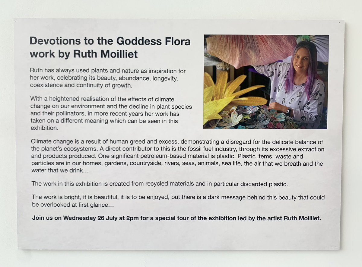 Join me this Wednesday 26th July, 2pm <a href="/GalleryOldham/">GalleryOldham</a> for a tour of my exhibition!
#endangeredspecies #plasticflowers #artfromwaste #recycledart #rareflowers #plantcollectors #repurposedplastic