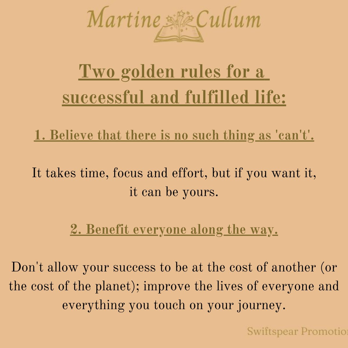 MartineCullum's tweet image. Two rules for a successful and fulfilled life:

#positivity #butonce #amwriting