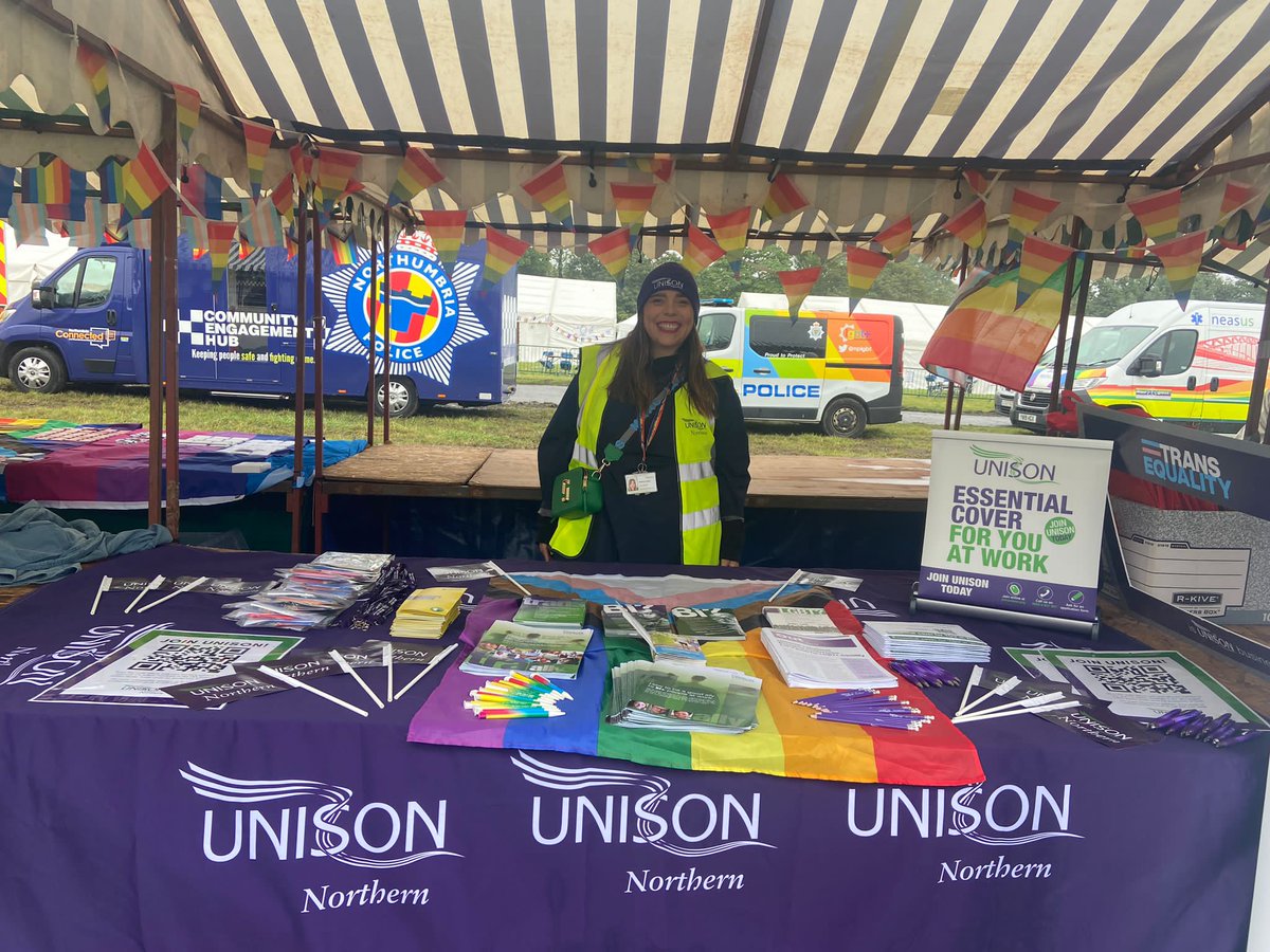 UNISON Northern (@northernunison) on Twitter photo All set up at <a href="/northernprideuk/">Northern Pride</a>
We are looking forward to seeing you all on the march which is setting off from Newcastle civic centre at 12...rain won't stop us! <a href="/UNISONLGBTplus/">UNISON LGBT+</a>
#prideisaprotest ✊🏳️⚧️🏳️🌈💜💚 All set up at <a href="/northernprideuk/">Northern Pride</a>
We are looking forward to seeing you all on the march which is setting off from Newcastle civic centre at 12...rain won't stop us! <a href="/UNISONLGBTplus/">UNISON LGBT+</a>
#prideisaprotest ✊🏳️⚧️🏳️🌈💜💚