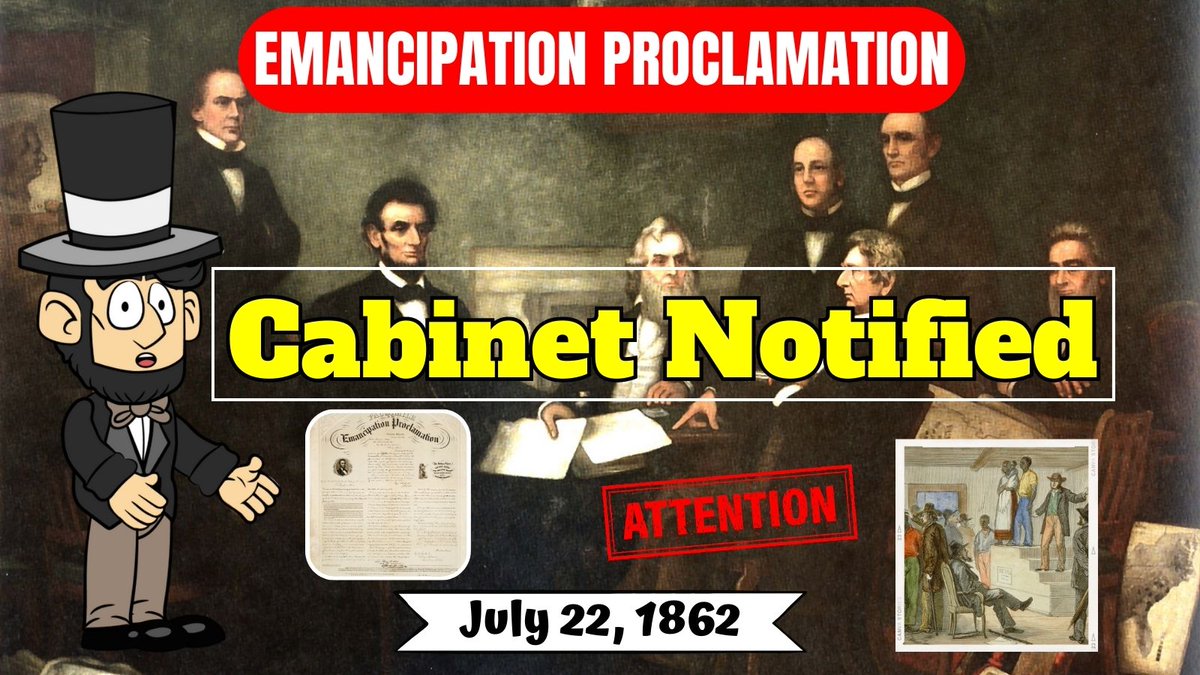 On July 22, 1862, President Abraham Lincoln told his cabinet of his intention to issue a proclamation to grant freedom to enslaved individuals. However, its announcement would have to wait until the Union Army achieved a significant military victory. #EmancipationProclamation