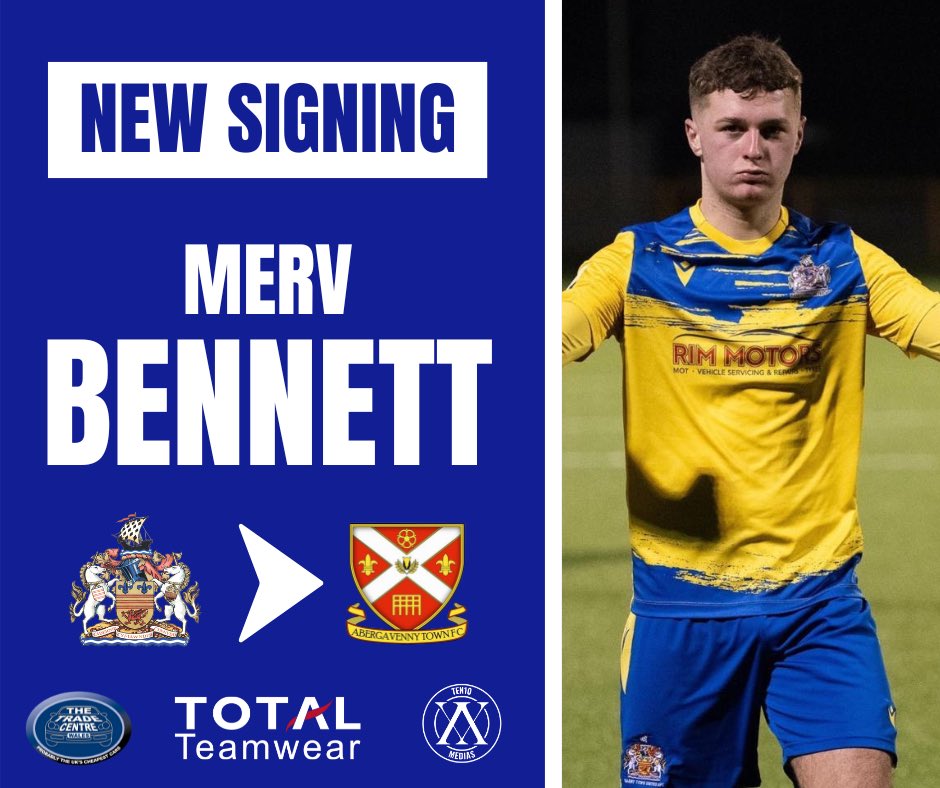 AbergavennyTFC's tweet image. ✍️ NEW SIGNING ✍️ 

We are delighted to welcome Merv Bennett to the club who joins from Barry Town United.

Merv spent the second half of last season on loan at Cambrian &amp;amp; Clydach where he helped them achieve a 5th place finish in the Cymru South.

👏💙