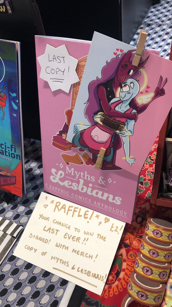 Day two of Hyper Japan! Did you know we are raffling away our final copy of Myths & Lesbians this weekend? 👀