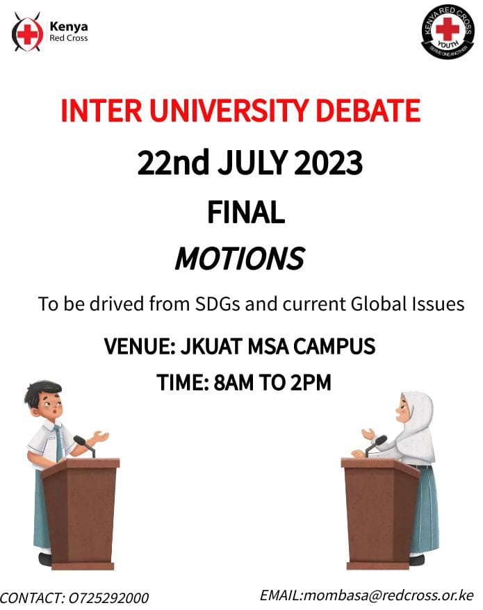 Phudaite's tweet photo. Inter University Debate Finals organized by @red_mombasa  Youth, happening now at JKUAT Mombasa campus, motions from SDGs and Current Global Issues are tackled tactically....the debate is heated up 🔥🔥🔥🔥 you don't wanna miss this... https://t.co/clJbsOTzMx