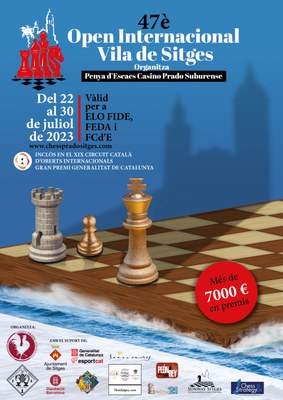 AjSitges's tweet photo. La 47ena edició de l’Open d’escacs Vila de Sitges comença avui i s’allargarà fins al 30 de juliol, amb una previsió de prop de 200 participants d’una vintena de països.

Aquest torneig internacional està organitzat per la Penya d’Escacs del @CasinoPrado

👉https://t.co/7bwMImHPPk https://t.co/7AttXbVPi6