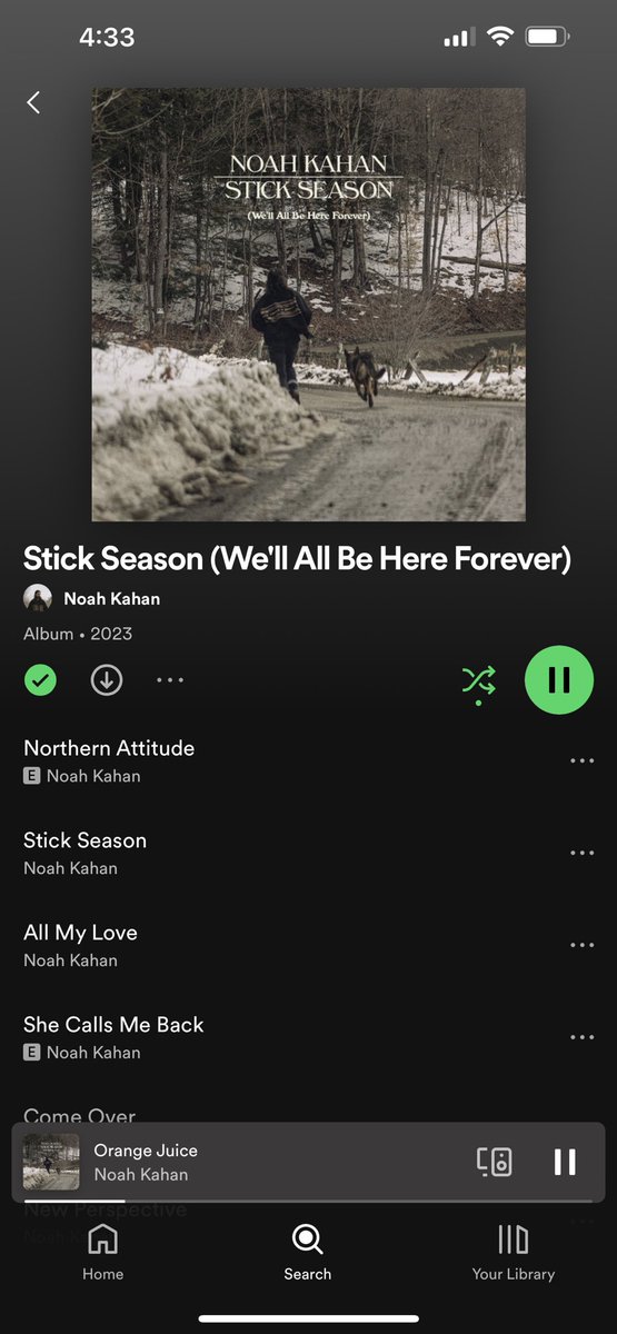 This album hits me in so many different emotions. After sitting with it for a few months I’m officially putting it on my favorite/can’t skip a song rotation. It’s pure perfection. <a href="/NoahKahan/">Noah Kahan</a>