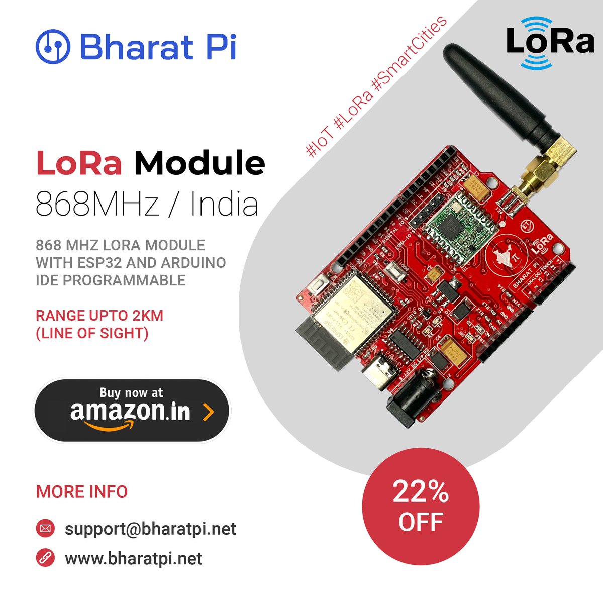 edgehax_'s tweet photo. #LoRA module with ESP32, Arduino IDE programmabale. Ready to build any #SmartCities #IoT applications.

Buy on Amazon: https://t.co/ioN4YJ8XM6 https://t.co/i6ruSKYF7W