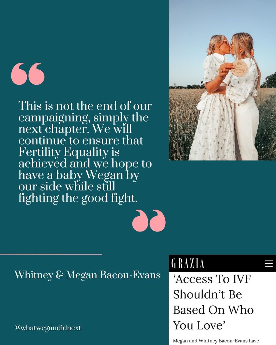 🚨 FERTILITY EQUALITY VICTORY 🚨

2 and a half years after launching legal action, we are pleased to announce that our case has come to an end with a victory.

FIND OUT MORE: theguardian.com/world/2023/jul…

<a href="/guardian/">The Guardian</a> <a href="/alice_hutton/">Alice Hutton</a> <a href="/LeighDay_Law/">Leigh Day</a>