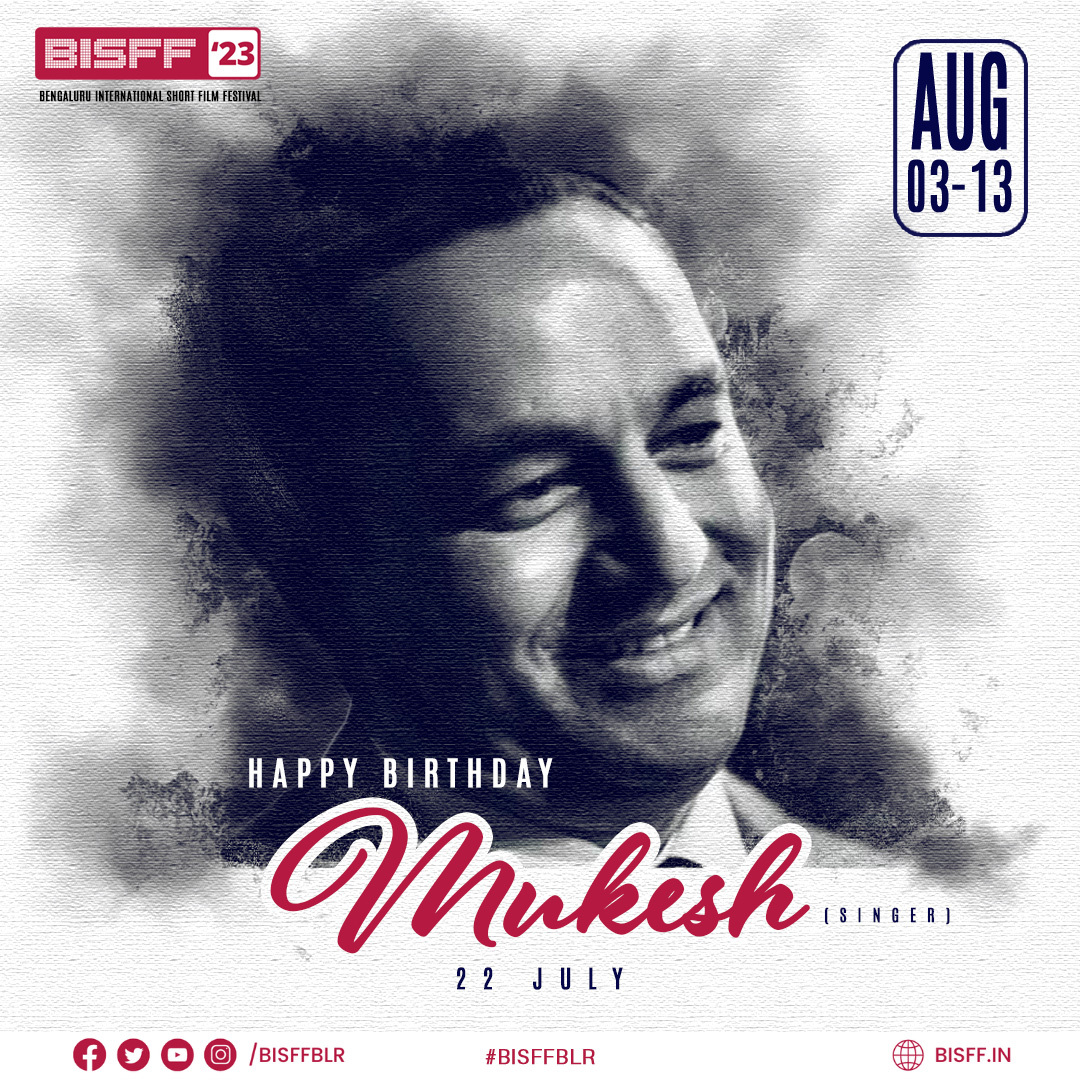 Happy Birthday to the Legendary singer, Mukesh! Your voice is a treasure that will be cherished for generations to come

#bisff #bisffblr #bisff2023 #happybirthdaymukesh #legendaryplaybacksinger #music #bollywood #melodyking #voiceofmelody