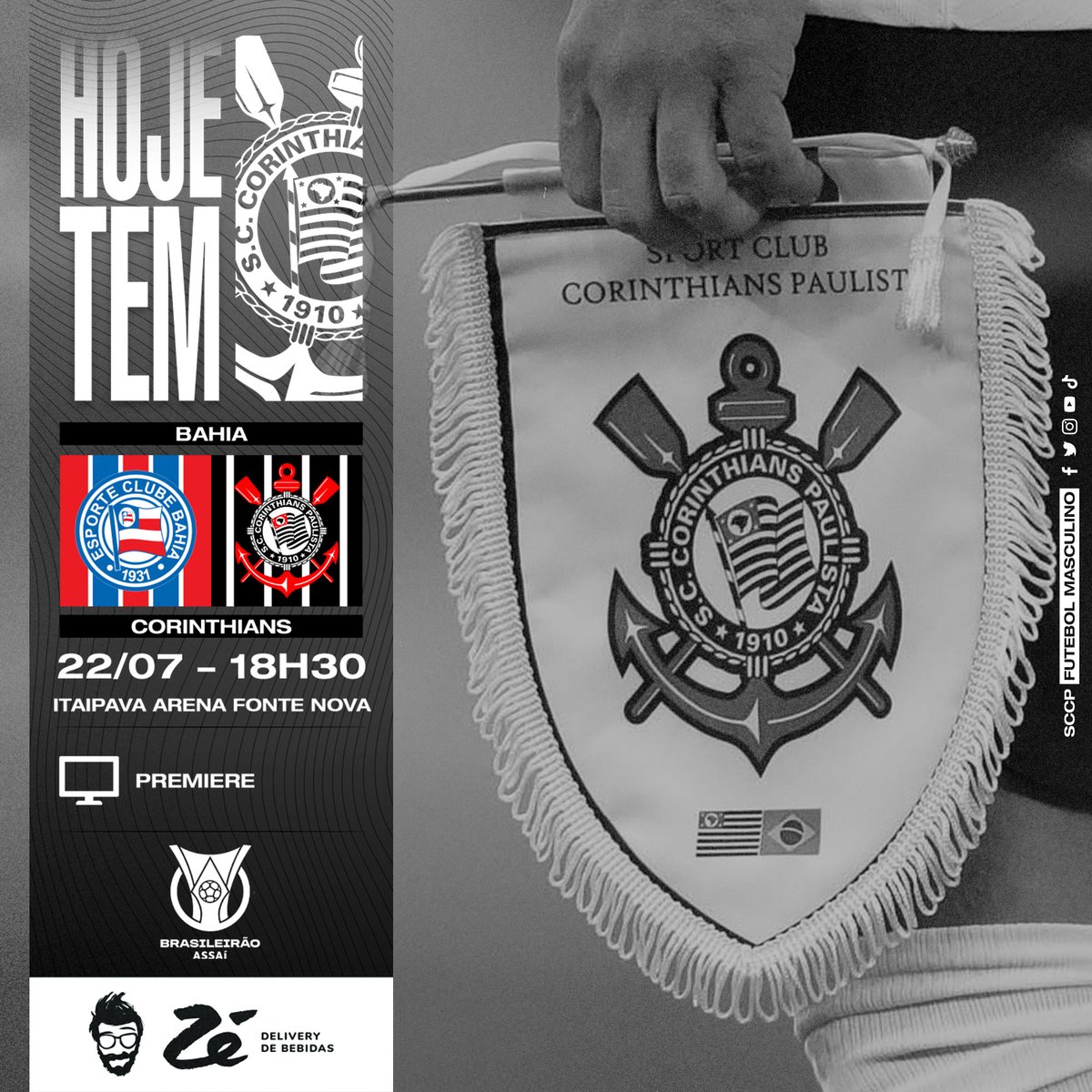 CorinthiansArab's tweet photo. مباراة الليلة 🏴🏳️

⚽ باهيا × كورنثيانز
🏆  الدوري البرازيلي (الجولة 16)
⏰ 6:30 مساءً (بتوقيت برازيليا) 12:30 بتوقيت مكة
🏟 إتايبافا أرينا فونتي نوفا
📺

#BAHxSCCP
#DiaDeCorinthians
#VaiCorinthians https://t.co/Wt4auRwMYg