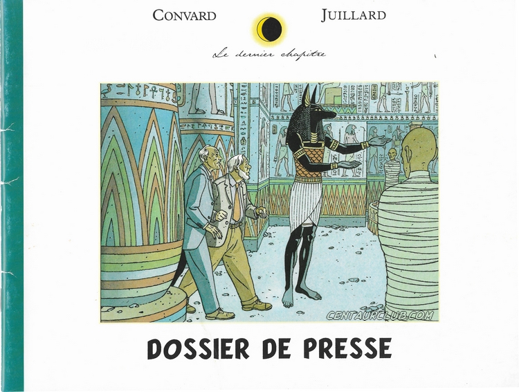 centaurclub's tweet photo. Dossier de presse de l'Aventure Immobile, où #Convard & #Juillard sortent #BlakeetMortimer de leur retraite.
mars 1998
20 pages
@EditionsDargaud
https://t.co/GUplK9tzCd https://t.co/UCmyQYYs0N