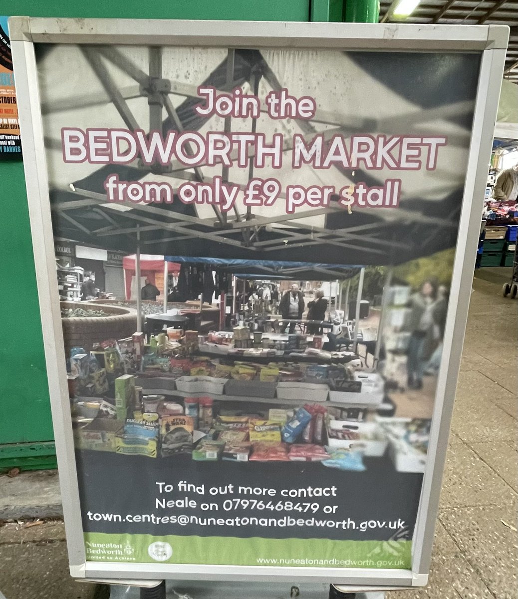BaEBizGroup's tweet photo. After last night’s “Street Eats and Beats” - it’s back to normal for Bedworth Market 

Speak to the Town Centre team at Nuneaton and Bedworth Borough Council to about becoming a stall holder on Tuesdays, Fridays, Saturdays or all three days

#Bedworth #BedworthMarket #NBBC #BaEBG https://t.co/NeMM4fjsw5