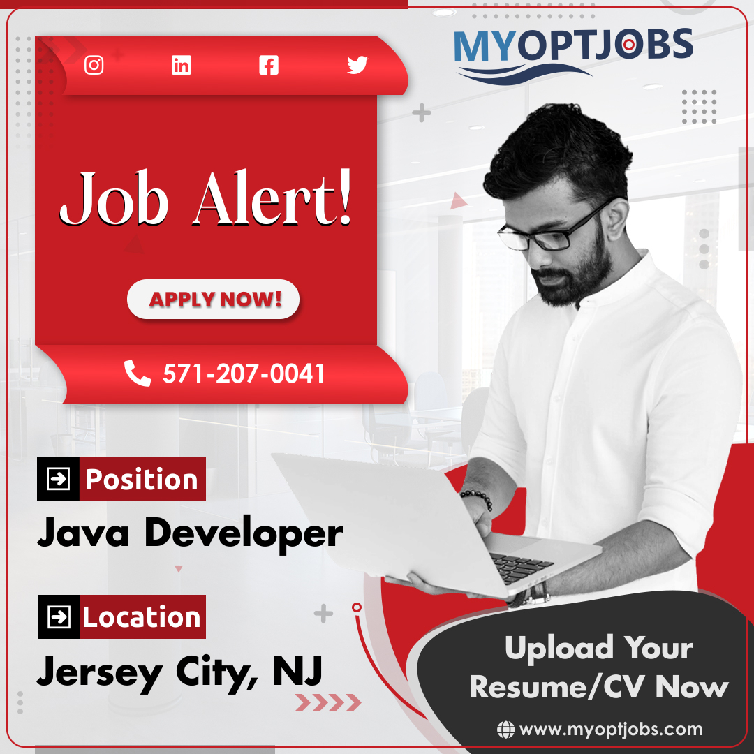 myoptjobs's tweet image. Finding it challenging to find employment as a Java Developer in the USA? Relax, we have you covered. Send your Resume/CV today!

#jobsearch #jobseekers #optjobs #cptjobs #researchassociate #usajobs #fremontca #jobposition #applyjobs #myoptjobs