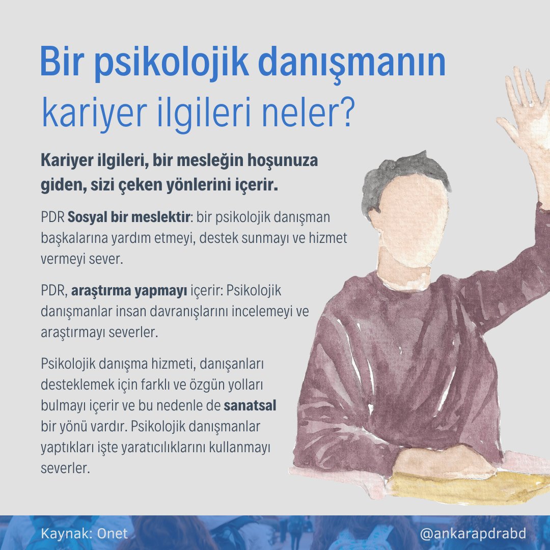 AnkaraPdr's tweet photo. tercih dönemindeki öğrencilerimiz için PDR alanıyla ilişkili kariyer ilgi ve değerlerini bu paylaşımımızda ele aldık. 

Öyleyse, bir psikolojik danışmanın özellikleri size ne kadar uygun? https://t.co/a9p0xMyFtG
