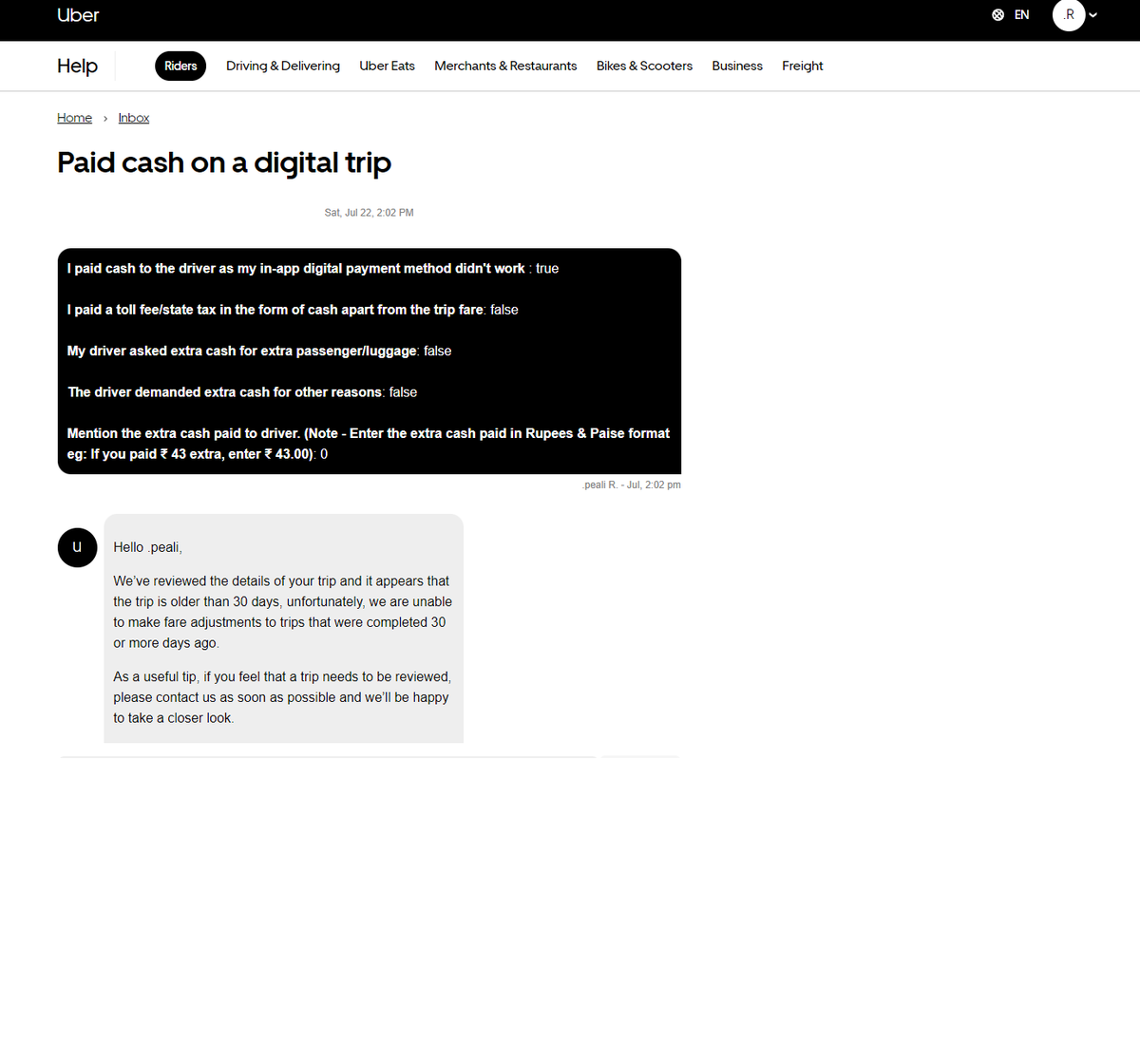 atanusfx's tweet photo. Shame on UberCab in India. They need to change their attitude. How dare you shrug off your responsibilities. You need to resolve the issue asap.@jagograhakjago @Uber @Uber_Support @consumerforum_ @Consumer2Court @nch1915 https://t.co/2yDMZBszHM