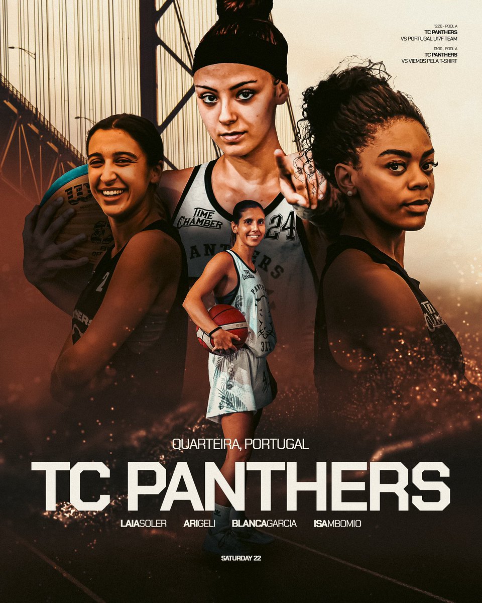 panthers3x3's tweet photo. ¡HOY JUGAMOS!

🎯 Objetivo: Conquistar Portugal

Roster:
@ariigelii 
@blanketa4 
@laiasolermada 
Isa Mbomio

#VAMOSPANTHERS https://t.co/ZOZVj3MUVJ