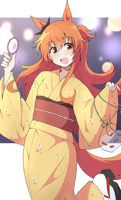 浴衣マヤちんと夏祭りデート 「トレーナーちゃーん!見て見て、いっぱい取れたよー☆」 #ウマ娘 #マヤノトップガン